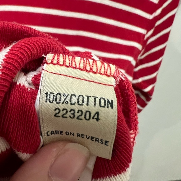L.L. Bean Red and White Quarter-Zip Women’s Size M - Picture 6 of 7